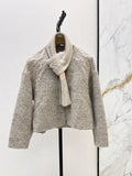 26Latest Autumn/Winter "Old Money" Style Reversible Wool-Blend & Cable-Knit Cardigan (Includes Matching Scarf)