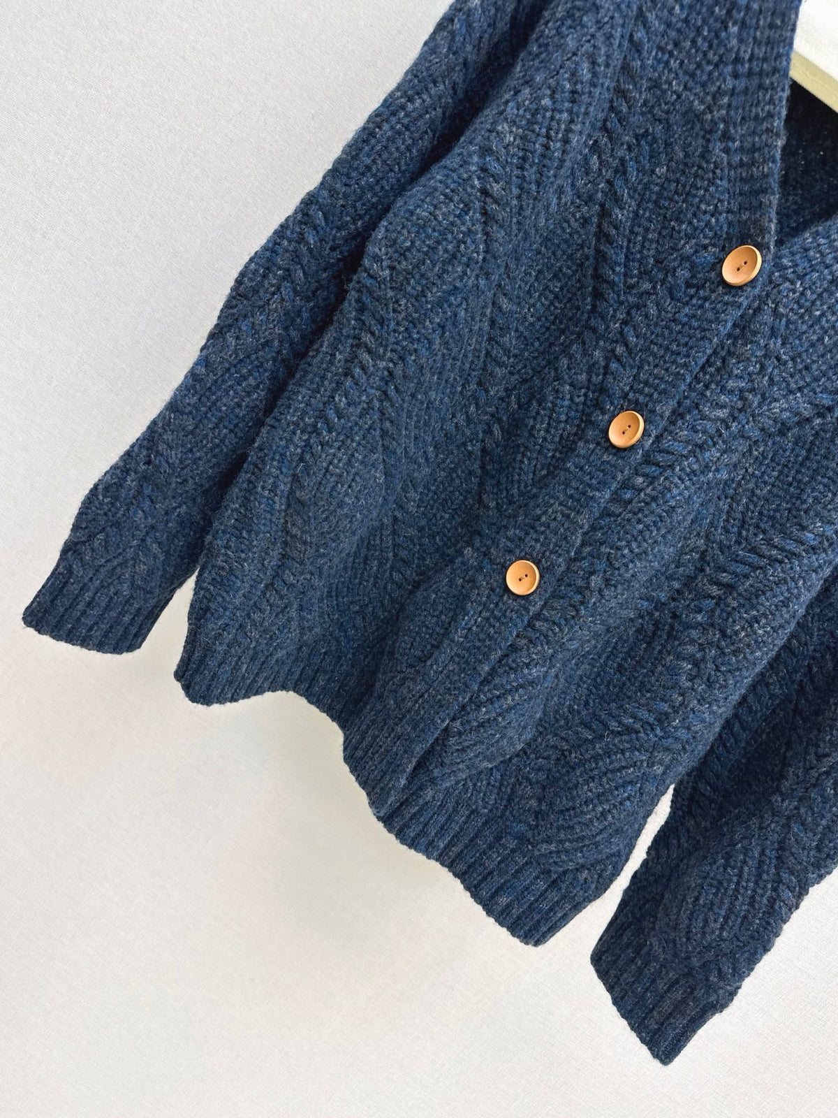 26Latest Autumn/Winter Premium Solid-Color Textured V-Neck Knit Cardigan