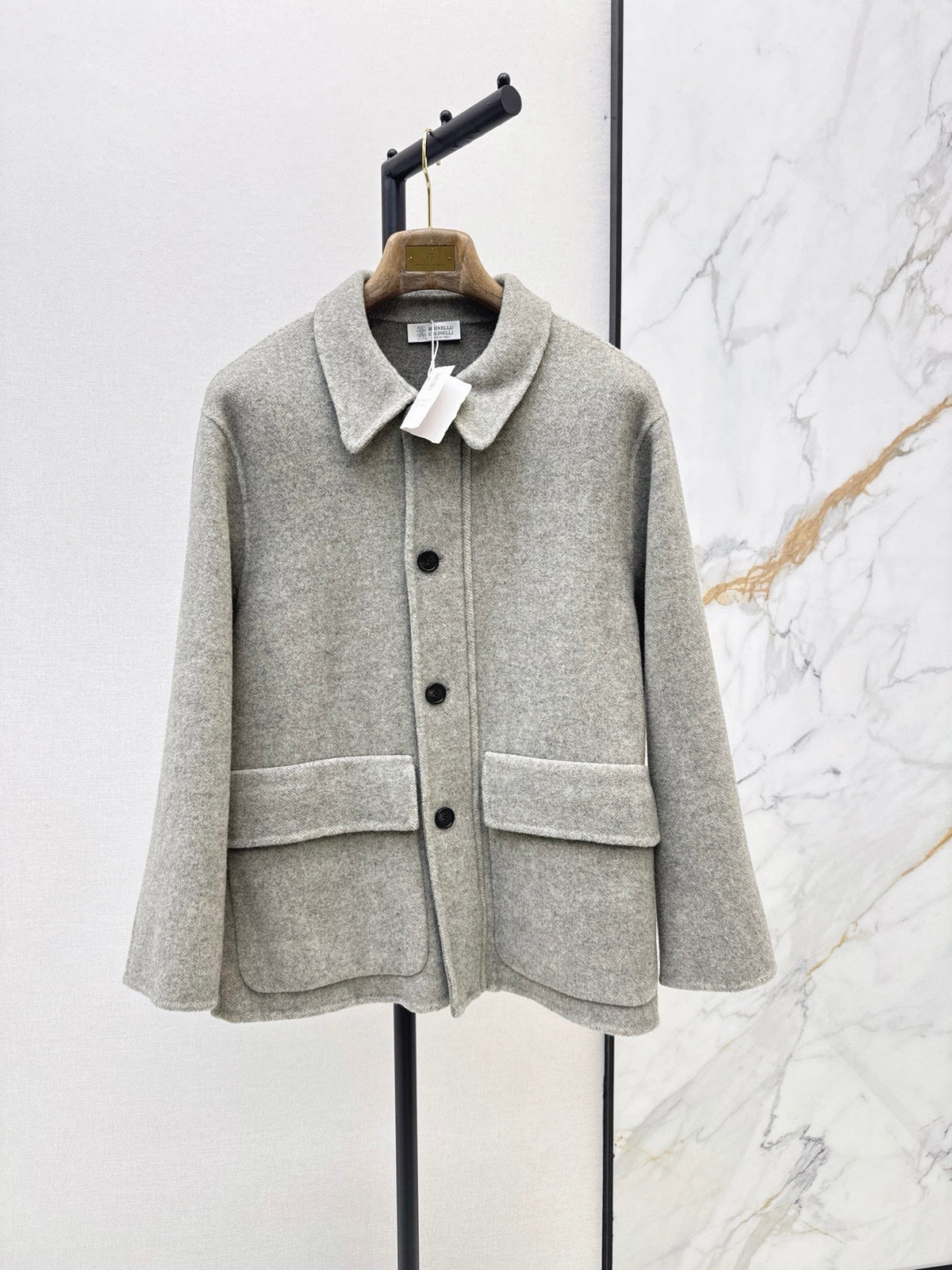 26Latest Autumn/Winter Minimalist Double-Faced Wool Lapel Coat