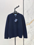 26Latest Autumn/Winter Crew-Neck Knit Sweater with Suede-Finish Elbow Patches
