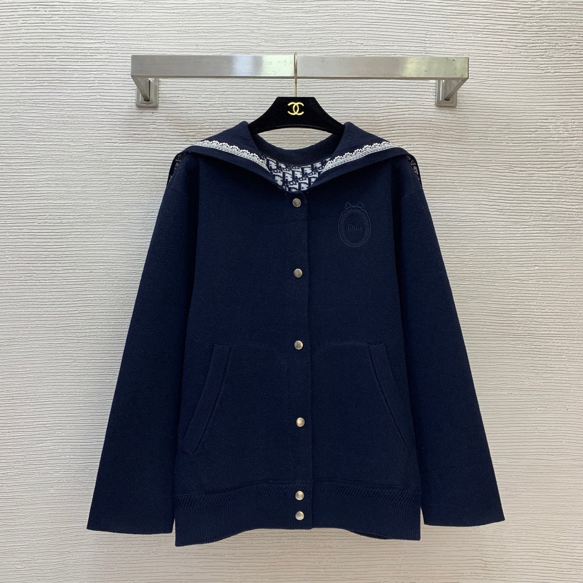 26New Sailor-Collar Long-Sleeve Jacket
