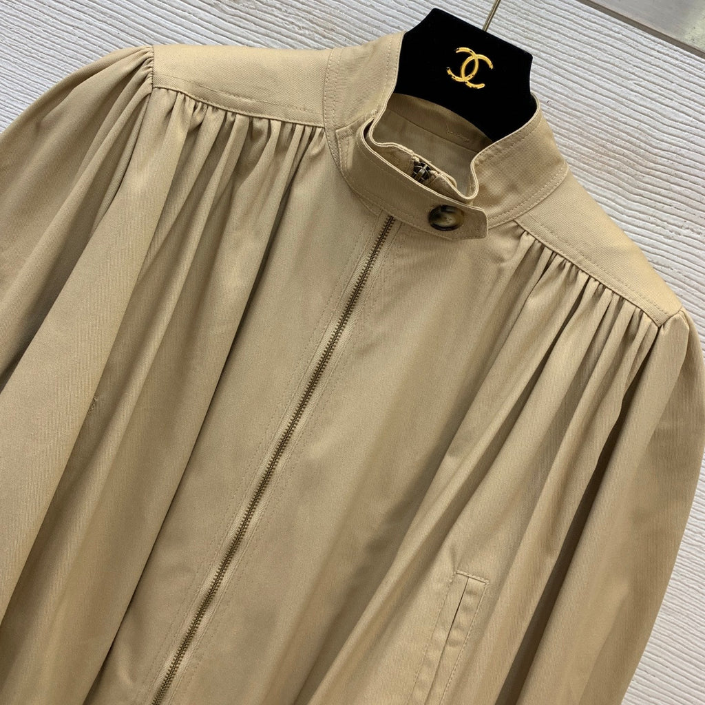 26New-Arrival Stand-Collar, Tulip-Style Long-Sleeve Jacket