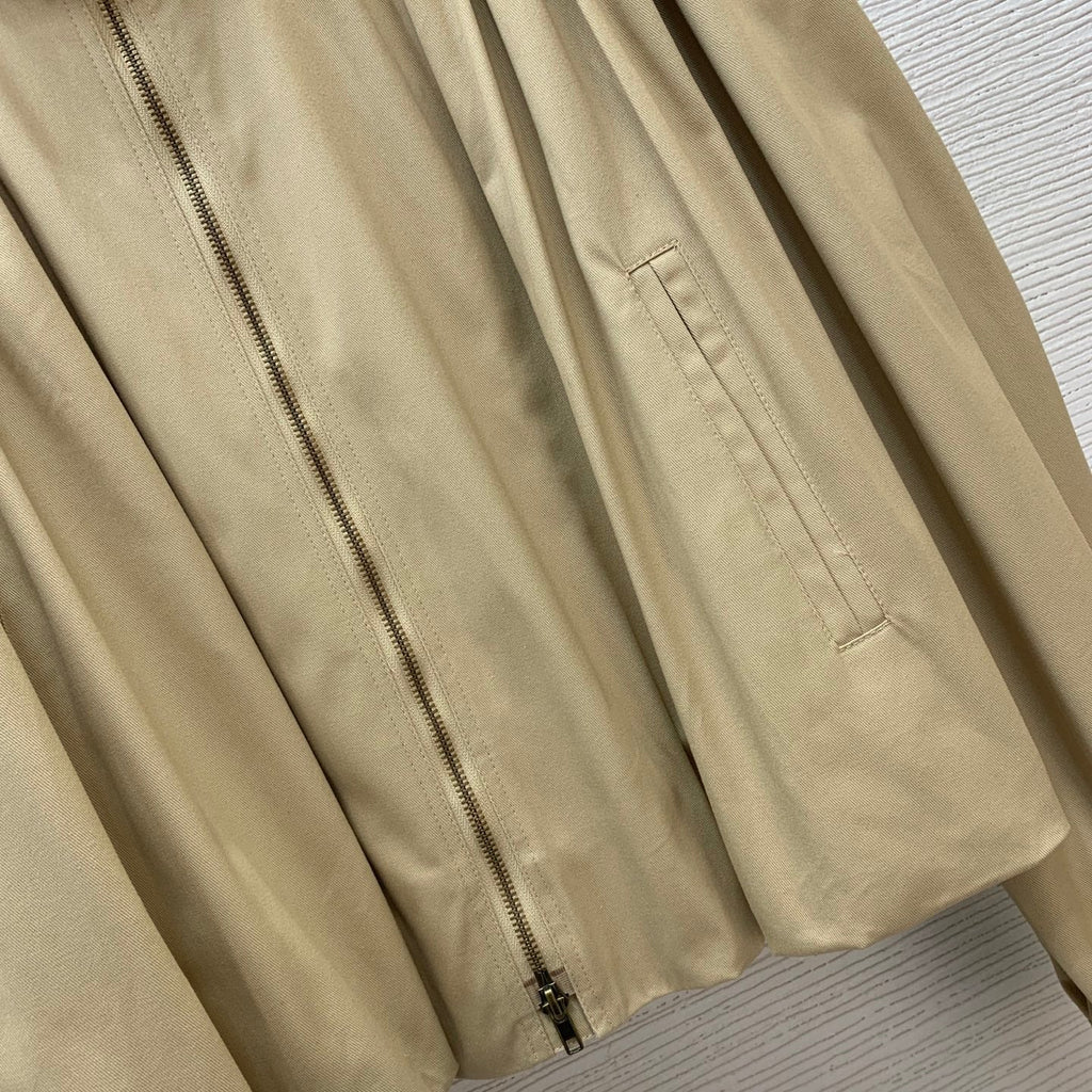 26New-Arrival Stand-Collar, Tulip-Style Long-Sleeve Jacket