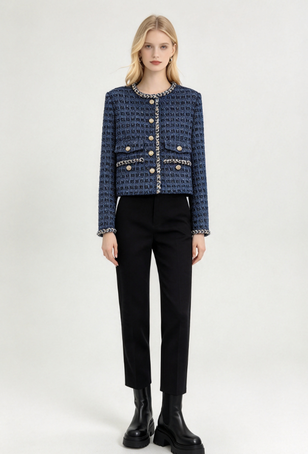 26New Cold-Toned Navy Jacket