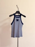 Striped halter vest