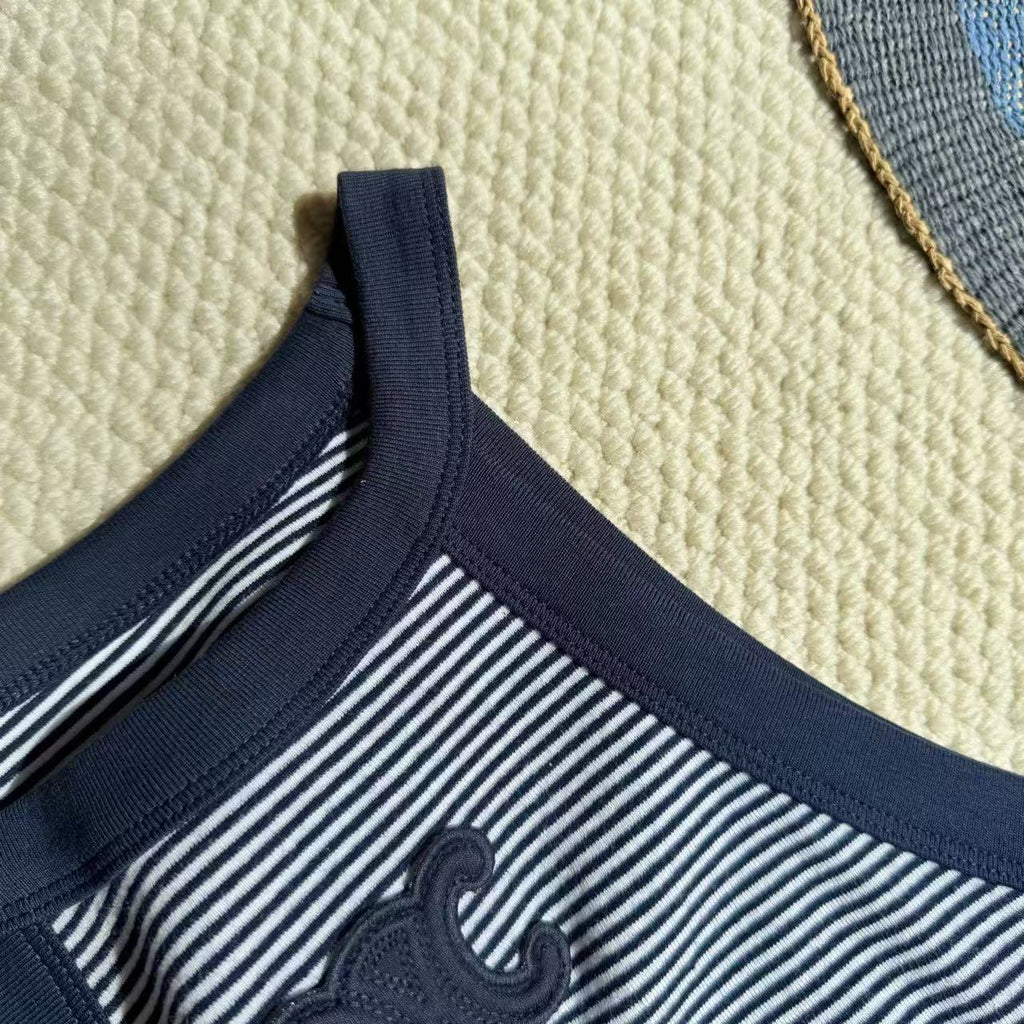 Striped halter vest