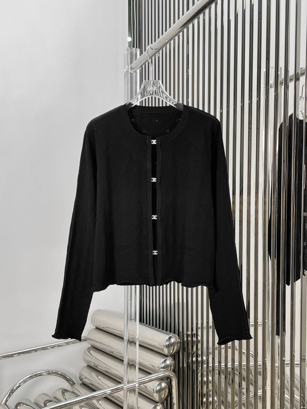 Diamond button knitted cardigan