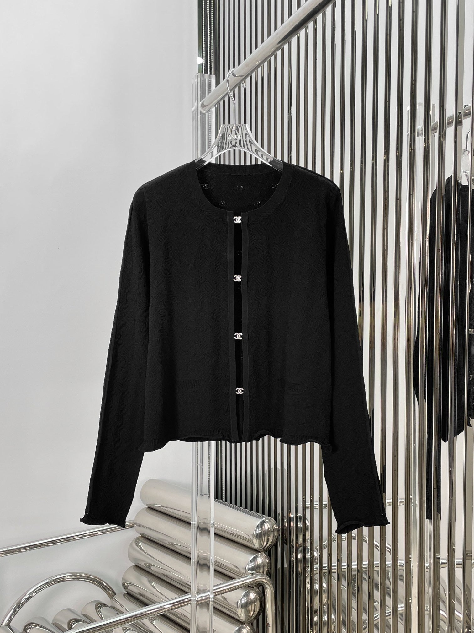 Diamond button knitted cardigan