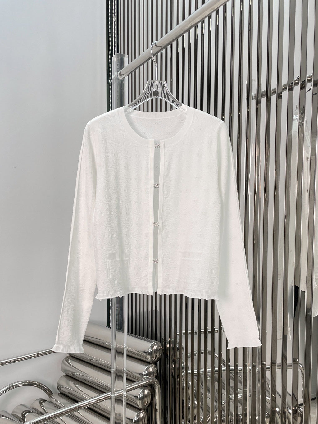 Diamond button knitted cardigan