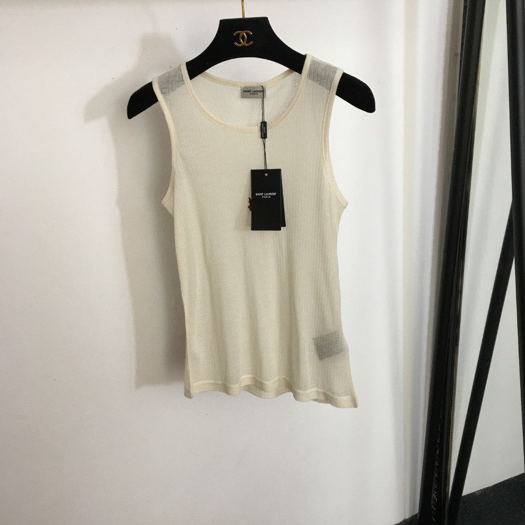 Micro-perforated ribbed vest