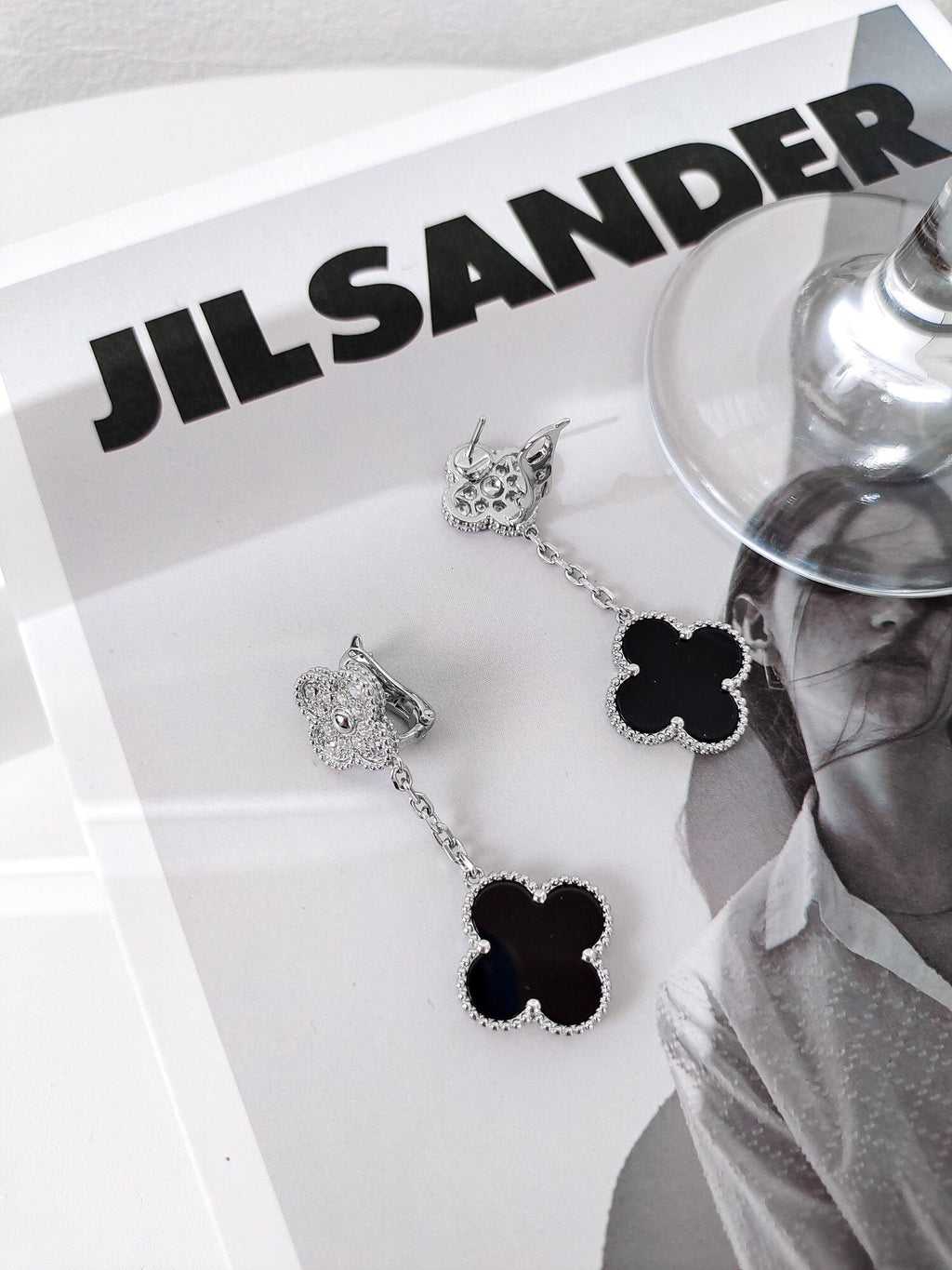 Four-leaf clover earrings