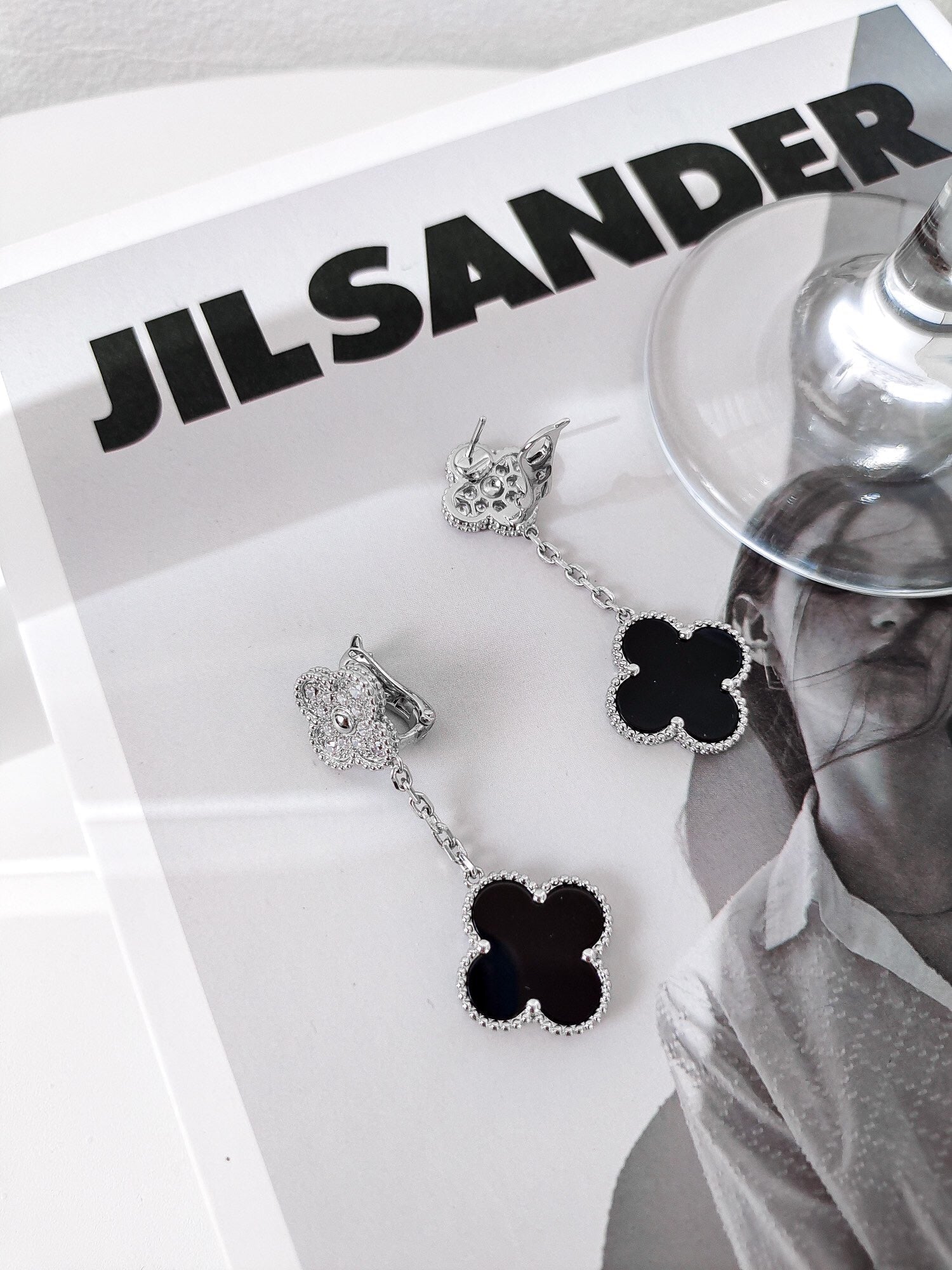 Four-leaf clover earrings