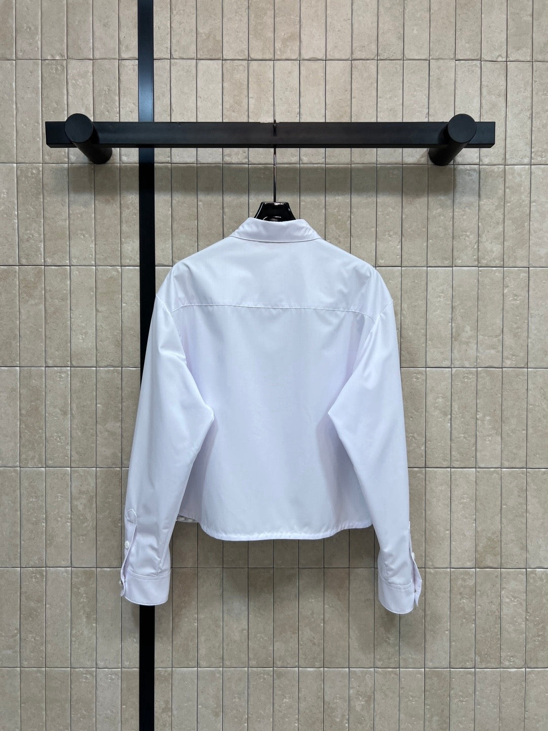 White cropped shirt