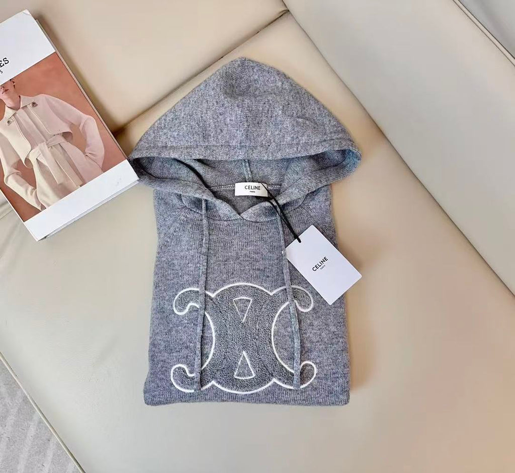 Hooded wool sweater