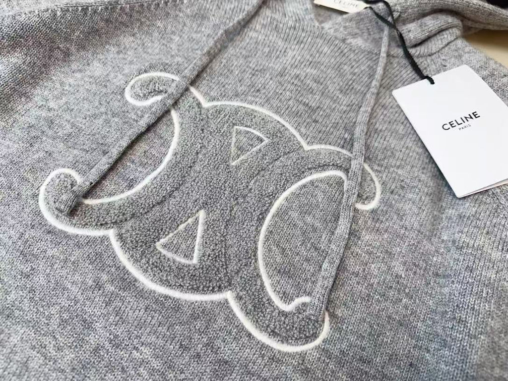 Hooded wool sweater