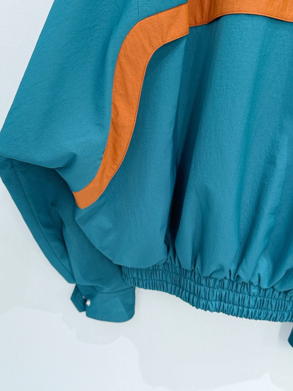Peacock Blue Color-Blocked Jacket