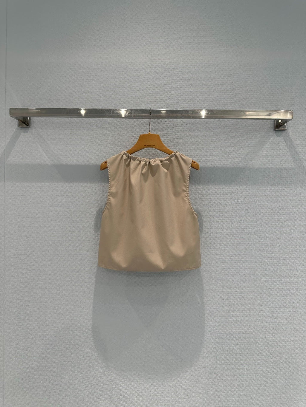 Khaki drawstring shorts + vest set