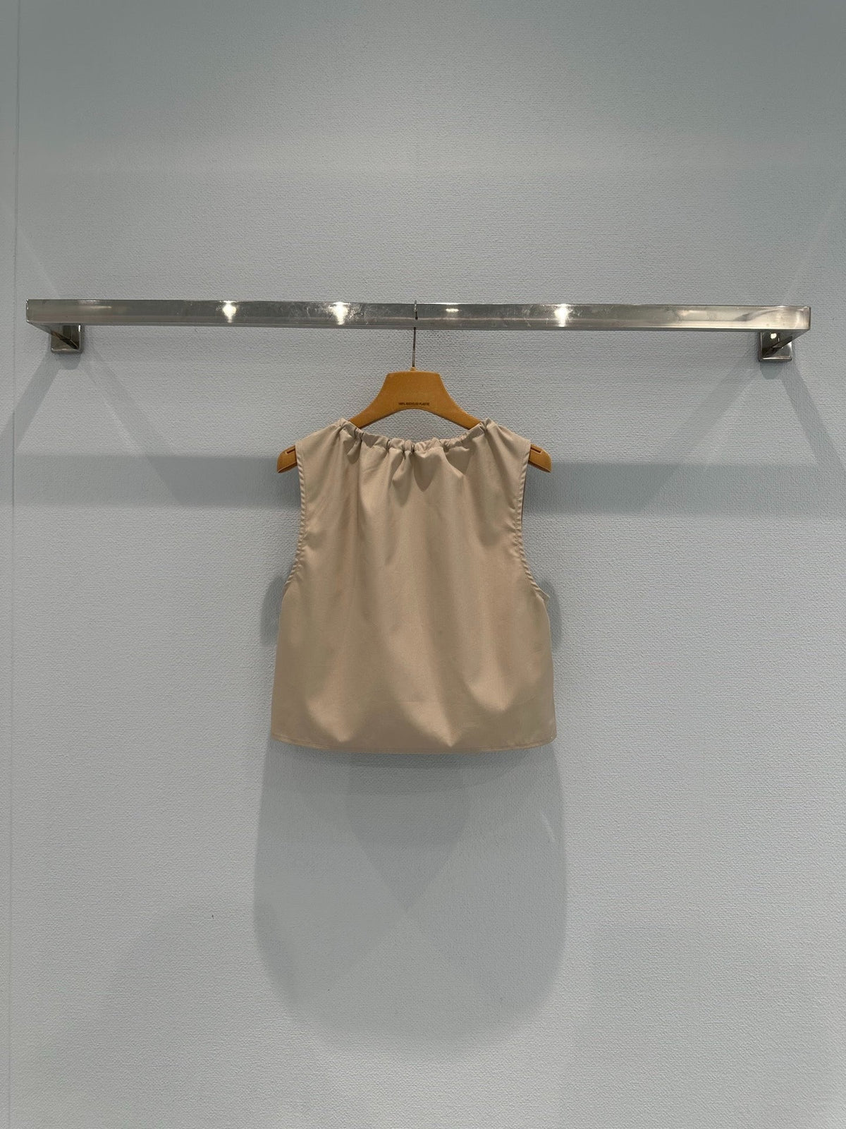Khaki drawstring shorts + vest set