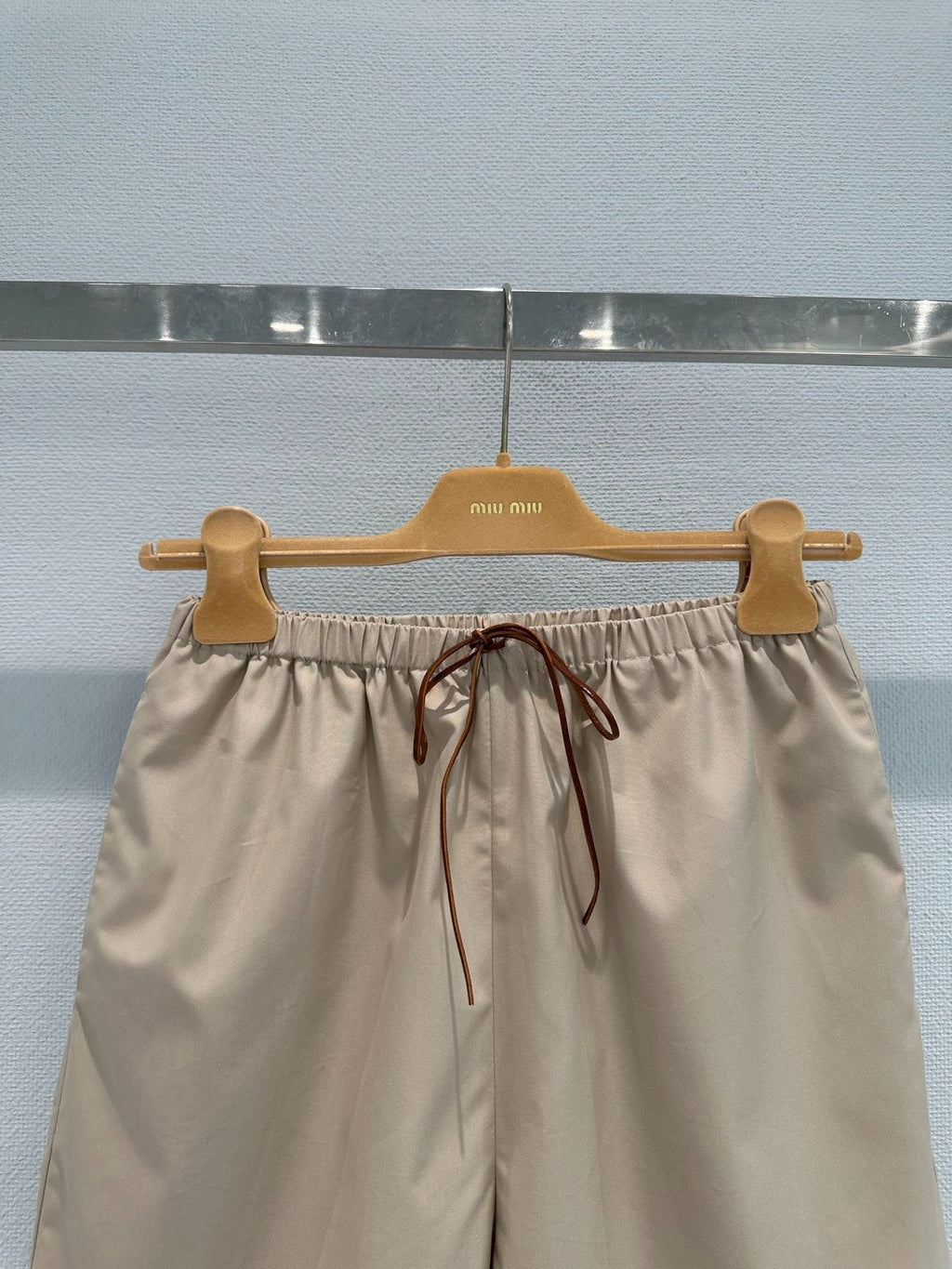 Khaki drawstring shorts + vest set