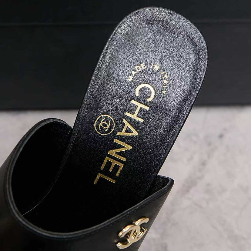 Open-toe high-heeled mules