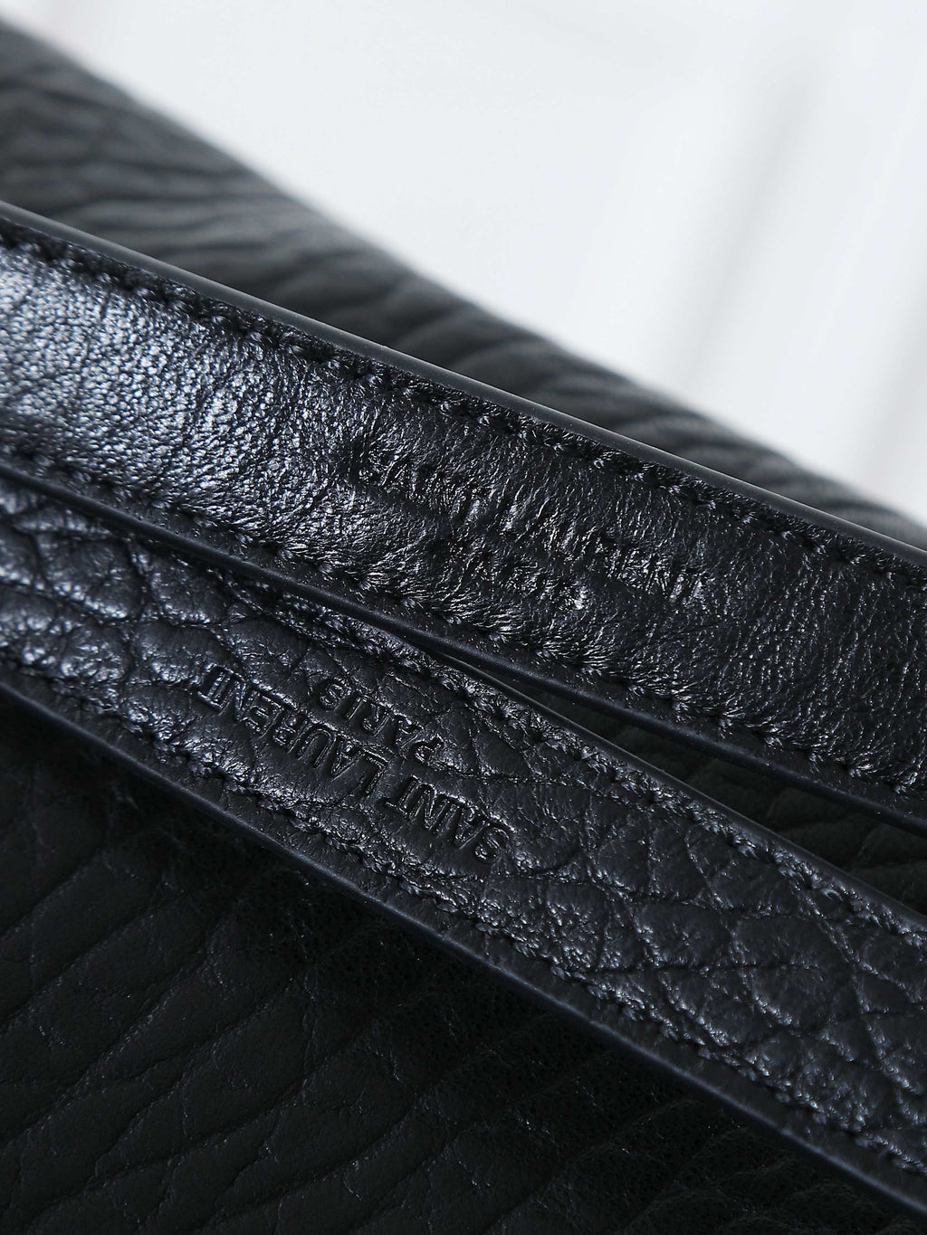 26SS New Niki Bag in Black Elephant-Grain Leather with Silver Hardware