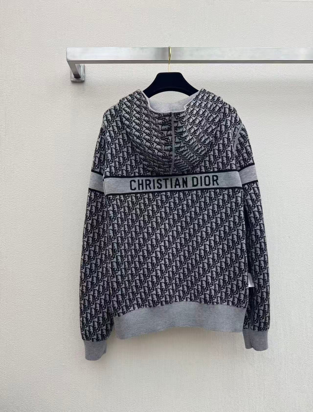Dior/Reversible Cashmere Knit Hooded Jacket