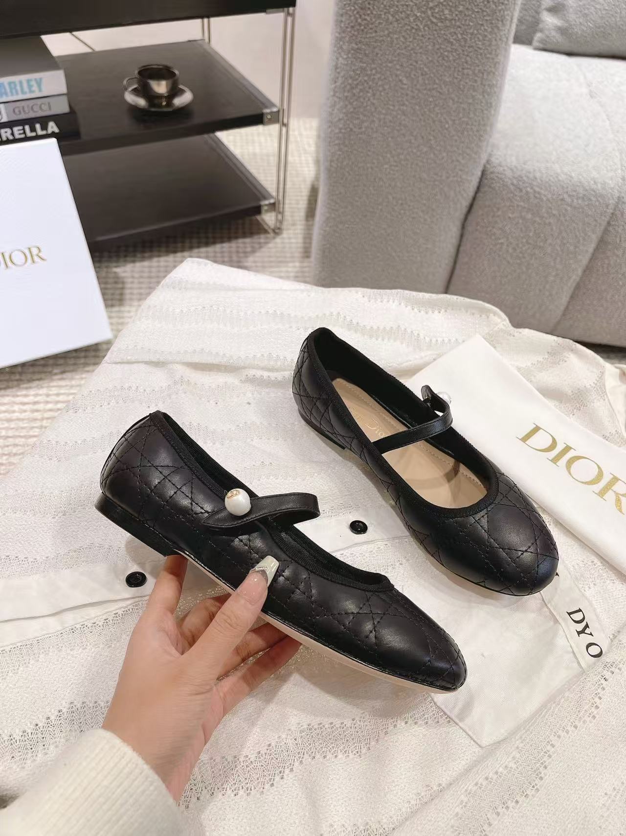 26FW New Pearl Quilted Ballet Flats 🩰