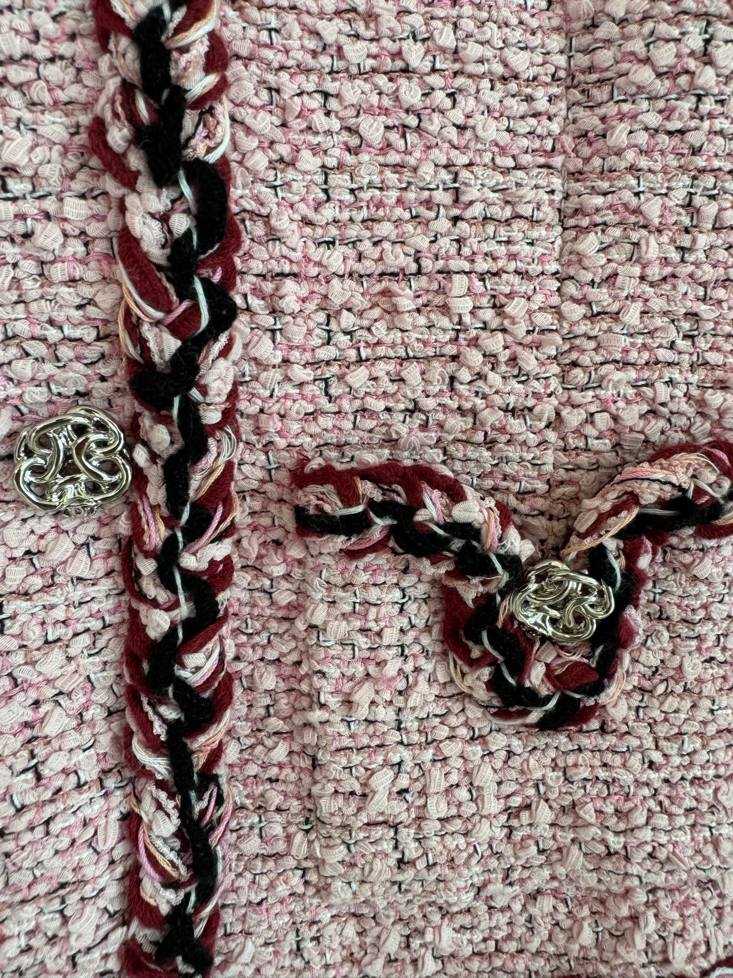 Pink Tweed Cropped Jacket