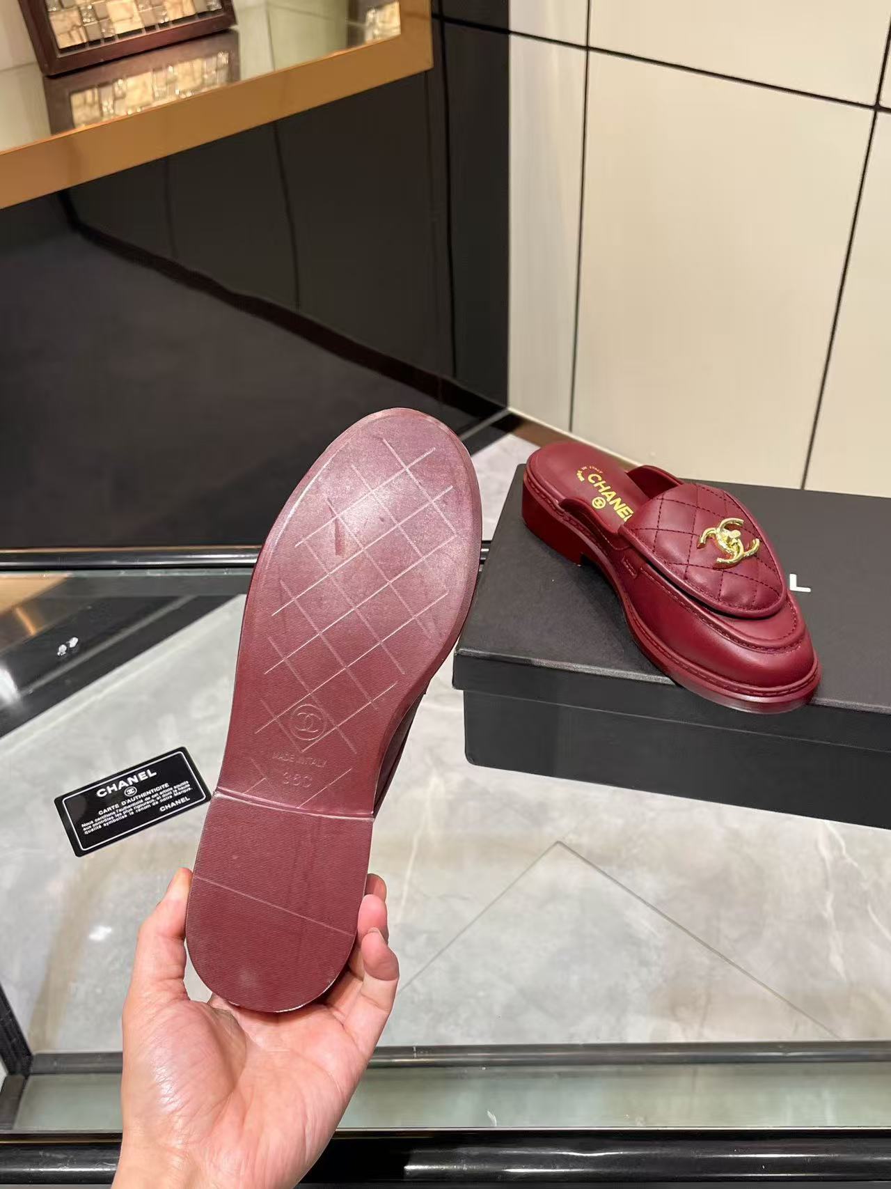 Satchel-Buckle Loafer Mules