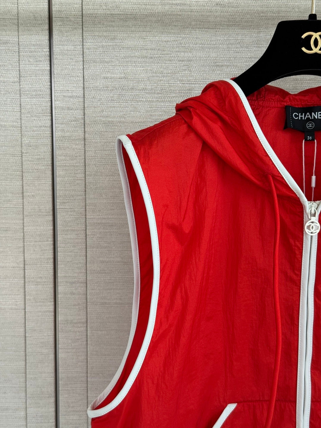 Red Hooded Vest