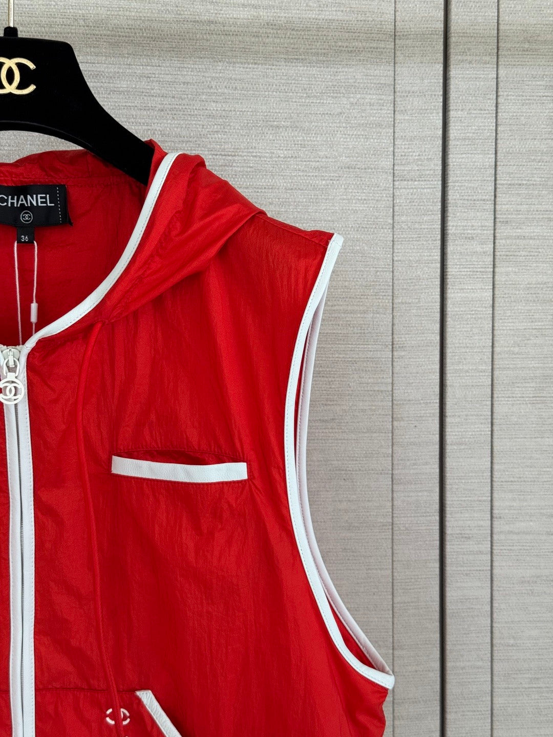 Red Hooded Vest