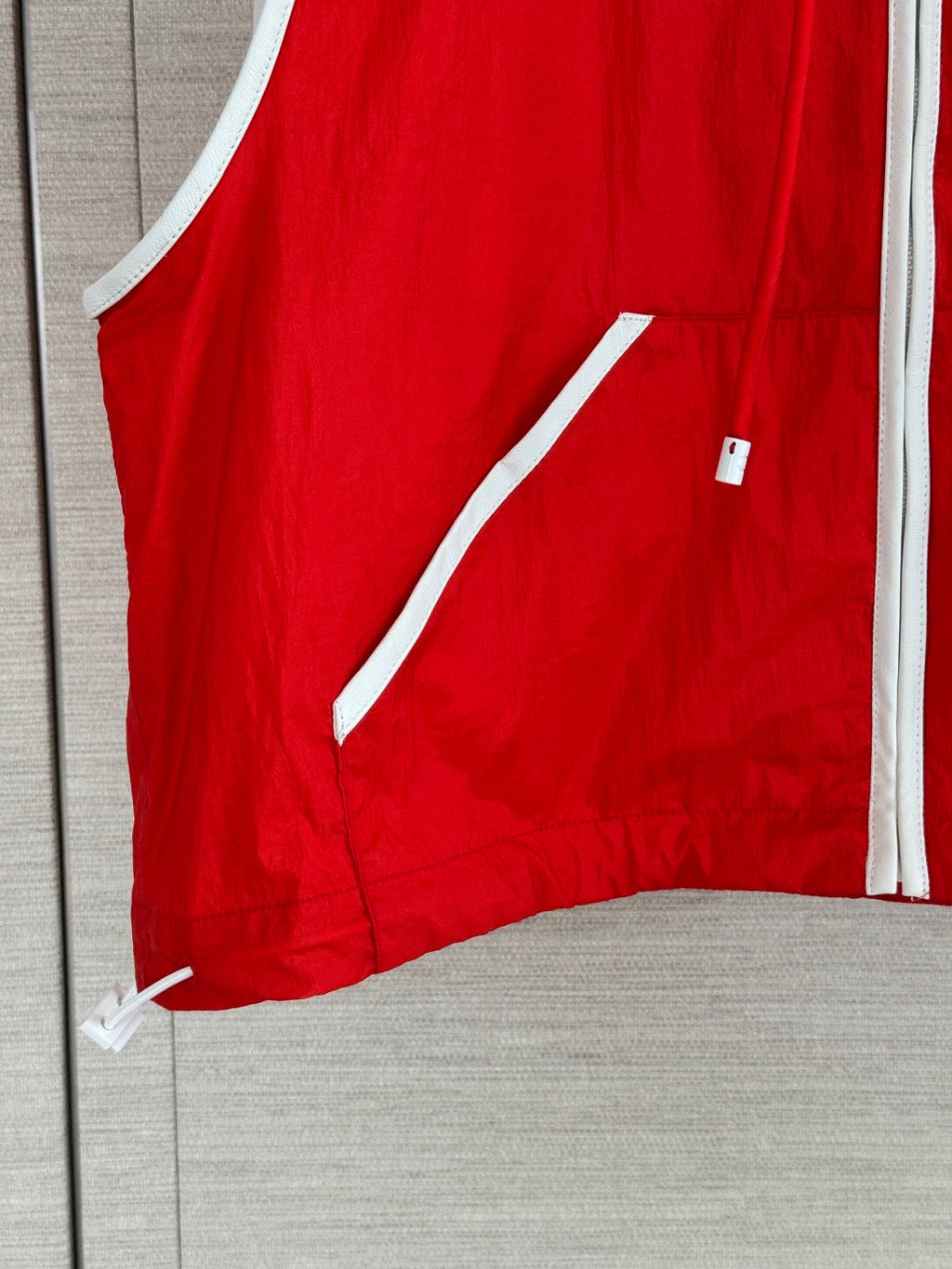 Red Hooded Vest