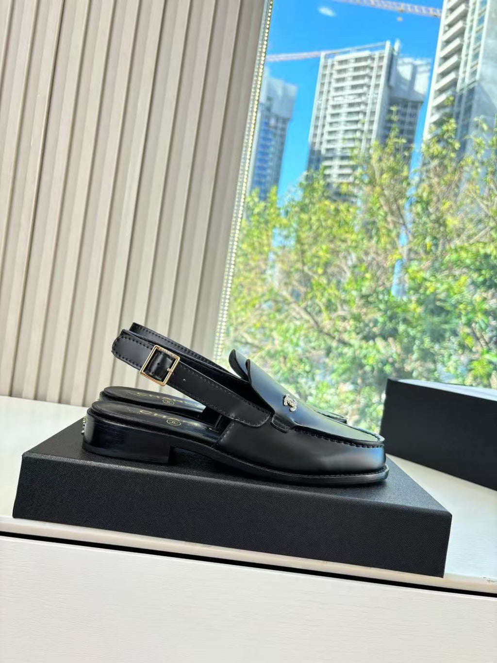 Rhinestone Loafer Sandals