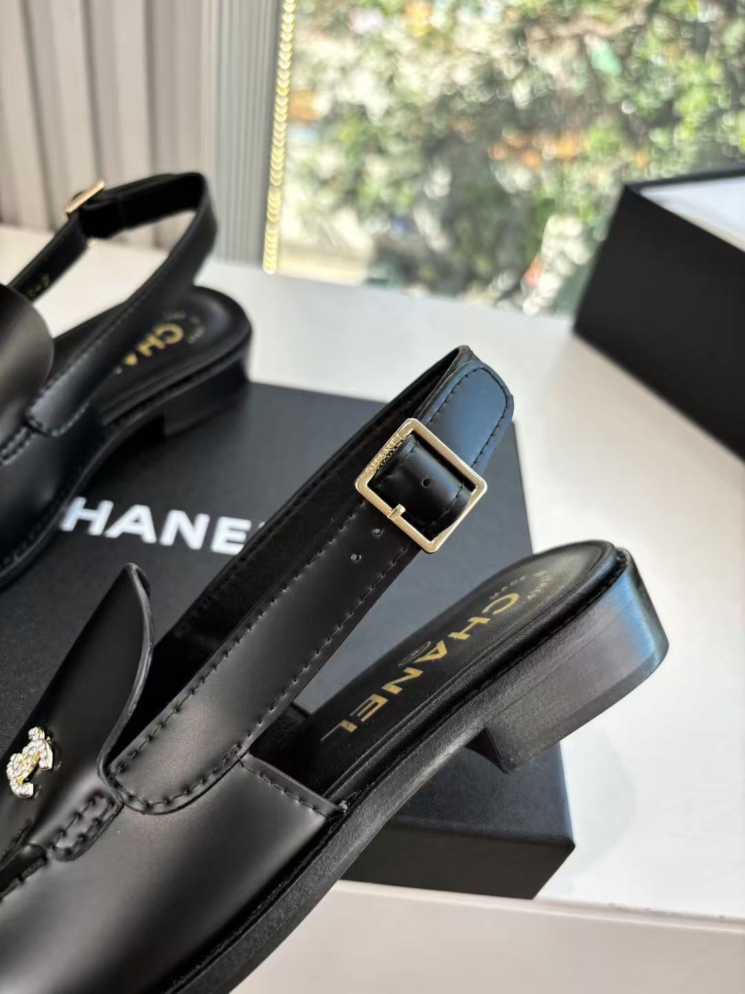 Rhinestone Loafer Sandals