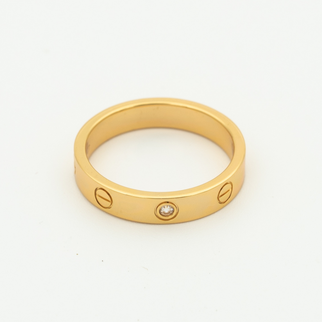 LOVE RING 4MM 1 DIAMOND
