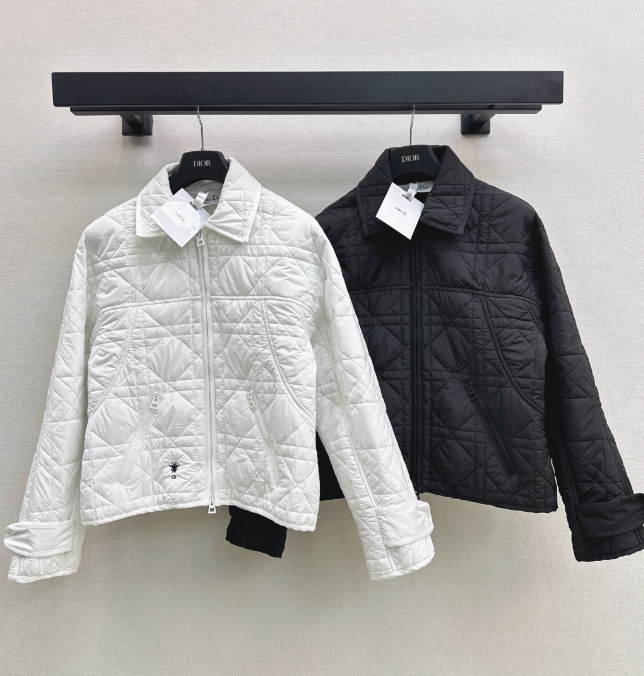 26Latest Autumn/Winter Collared Quilted Jacket (Diamond/Trellis Pattern)
