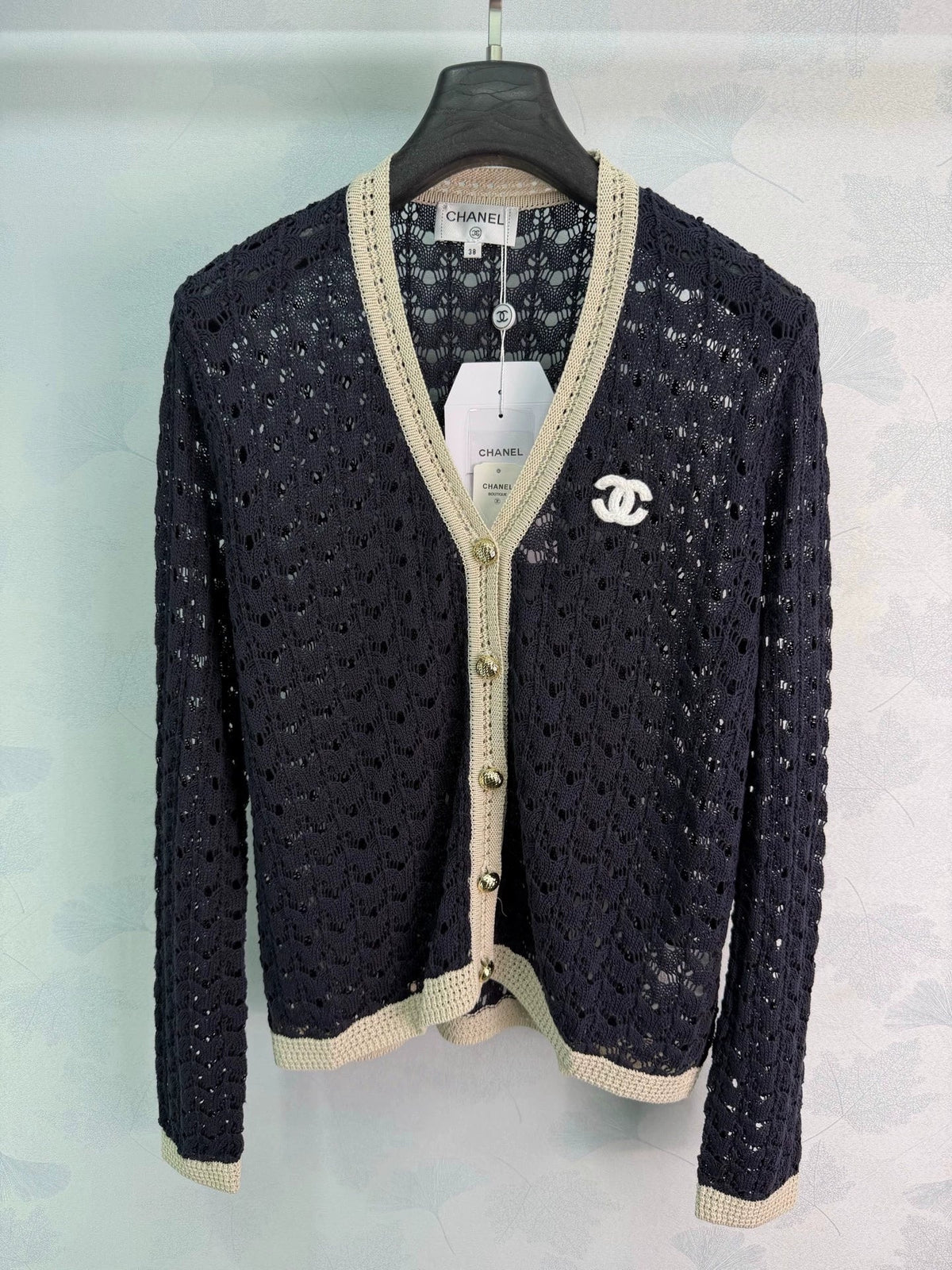 Chanel/26 Early Autumn New V-Neck Sleeveless Knit Cardigan