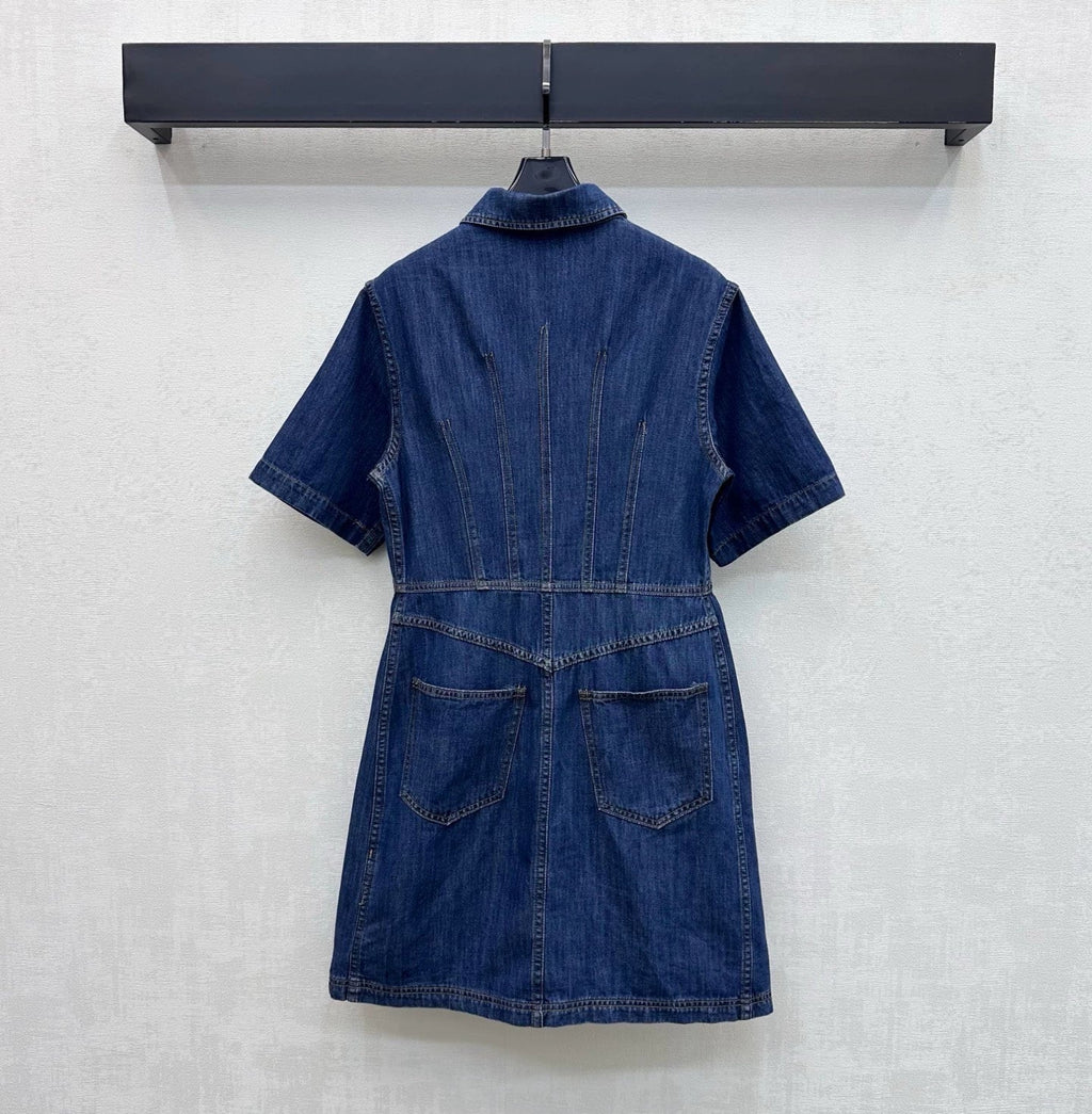 Fendi/26New ArrivalPaneled Denim Dress