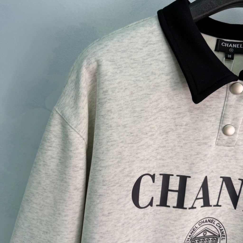 Chanel/26 Early Autumn Polo Collar Loose Sweater