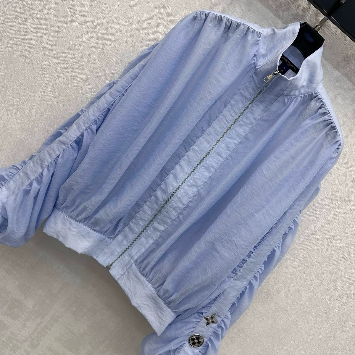 Louis Vuitton / 26New Season Stand-Collar Ruched Bomber Jacket