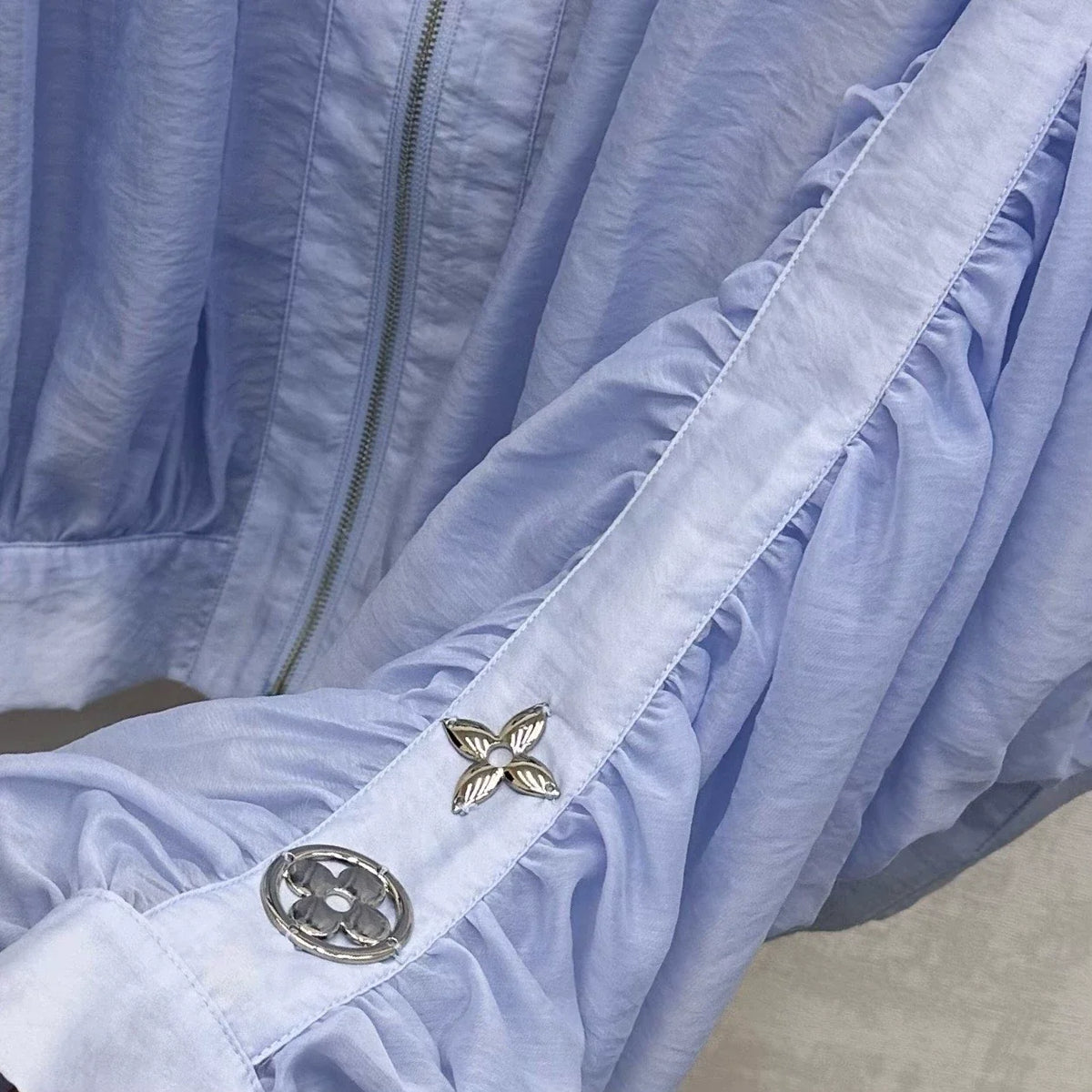 Louis Vuitton / 26New Season Stand-Collar Ruched Bomber Jacket
