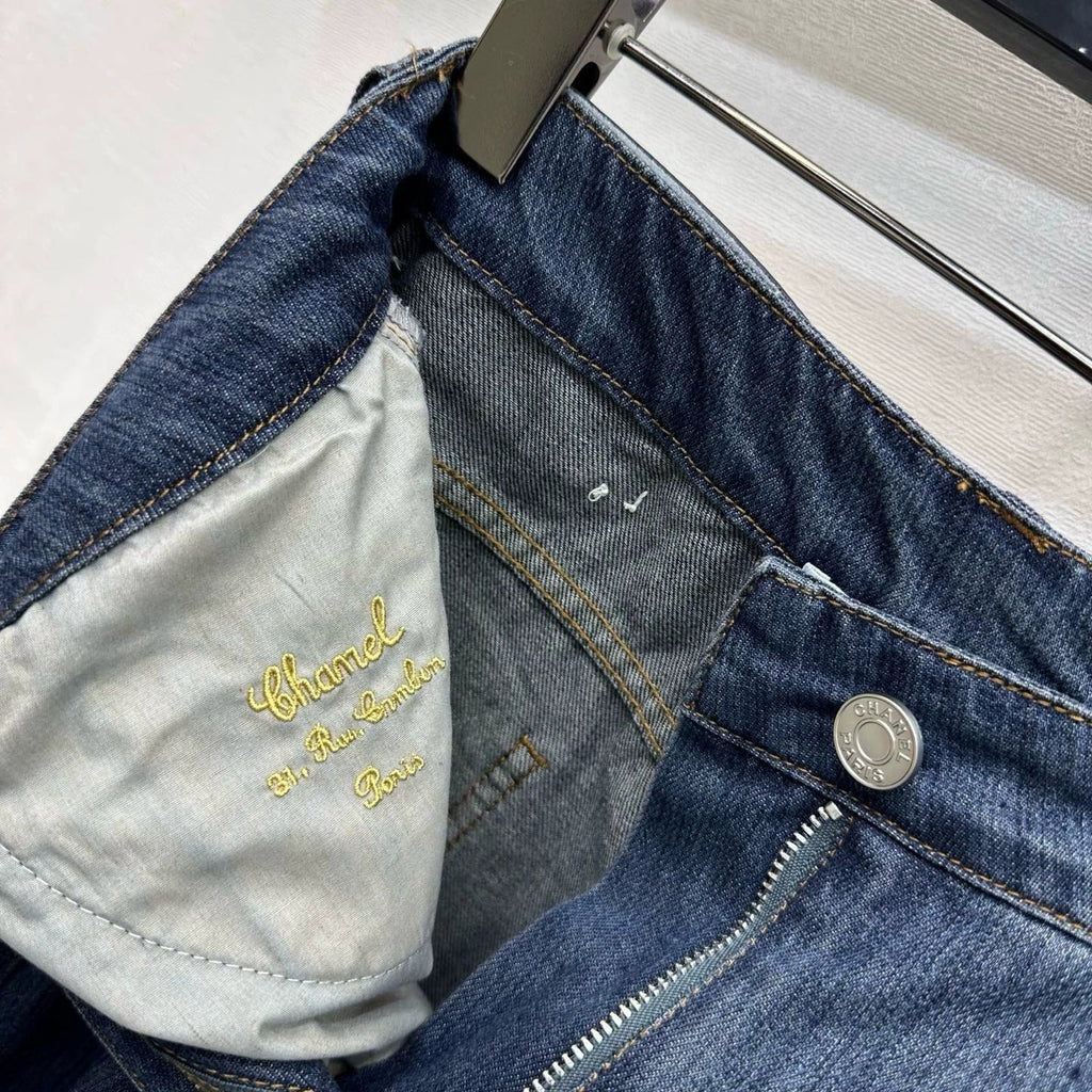 Chanel/26ssNew Embroidered Denim Mermaid Skirt