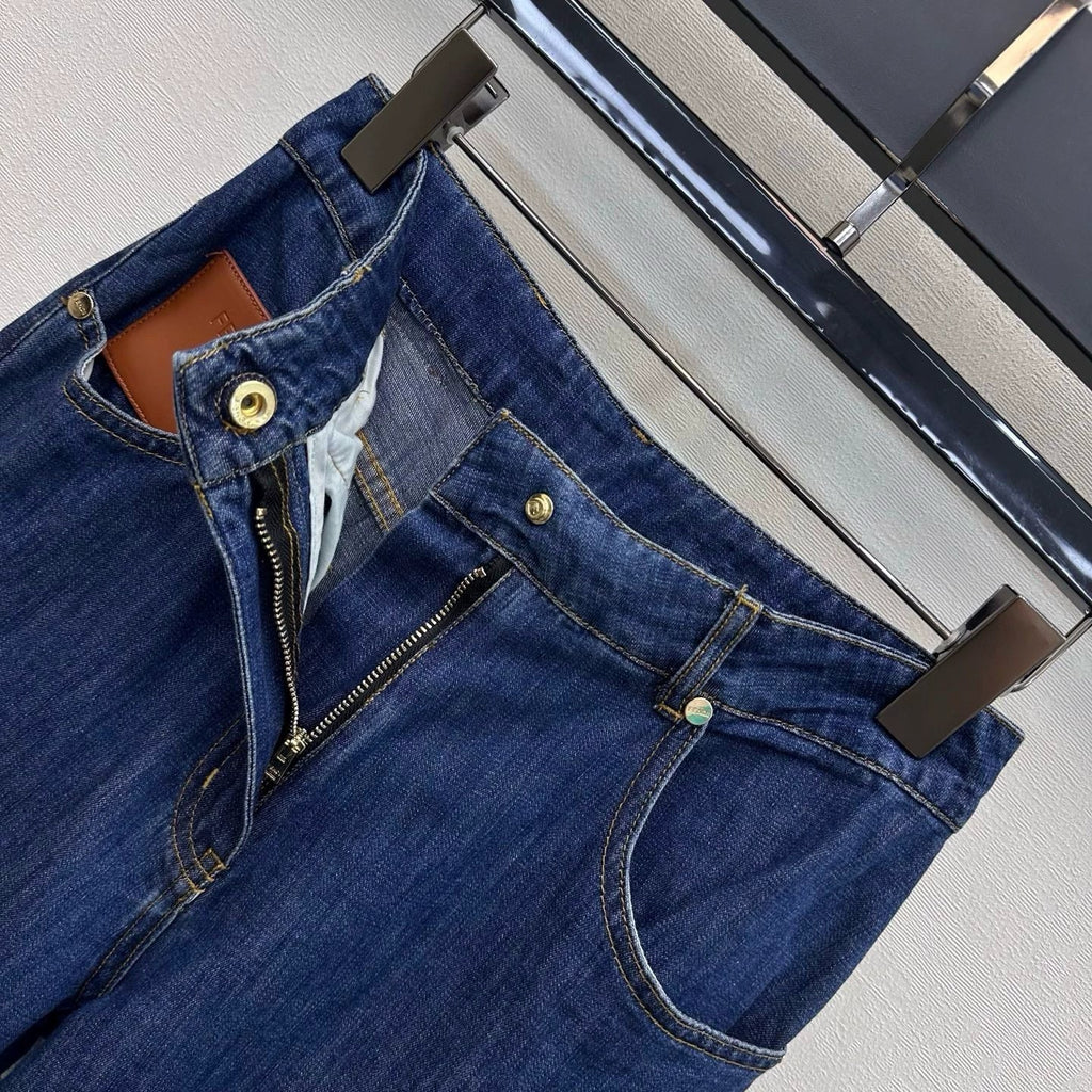 Fendi/26New ArrivalPaneled Straight-Leg Denim Trousers