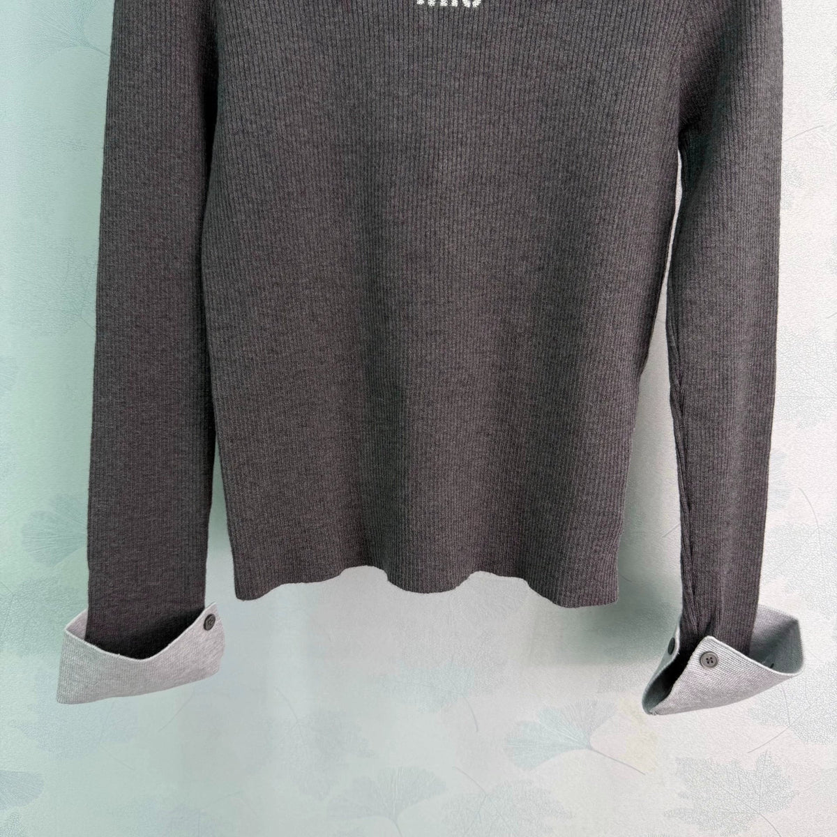 MiuMiu/Color-Block Collar Knit Sweater