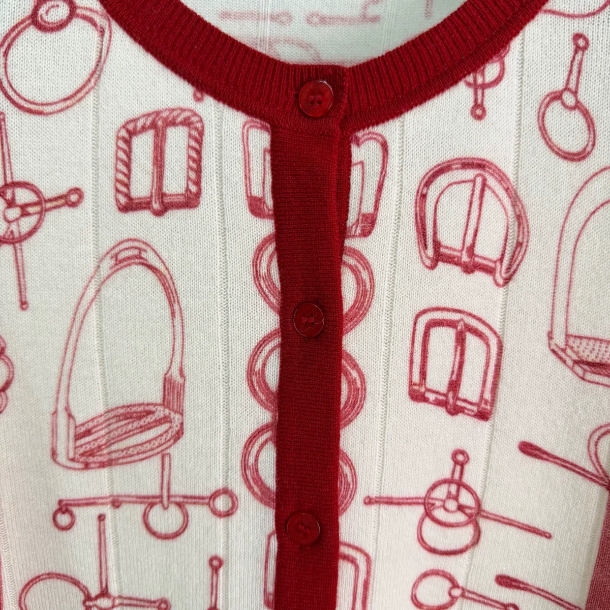 Hermès/26 Early Autumn New Crew Neck Knit Cardigan