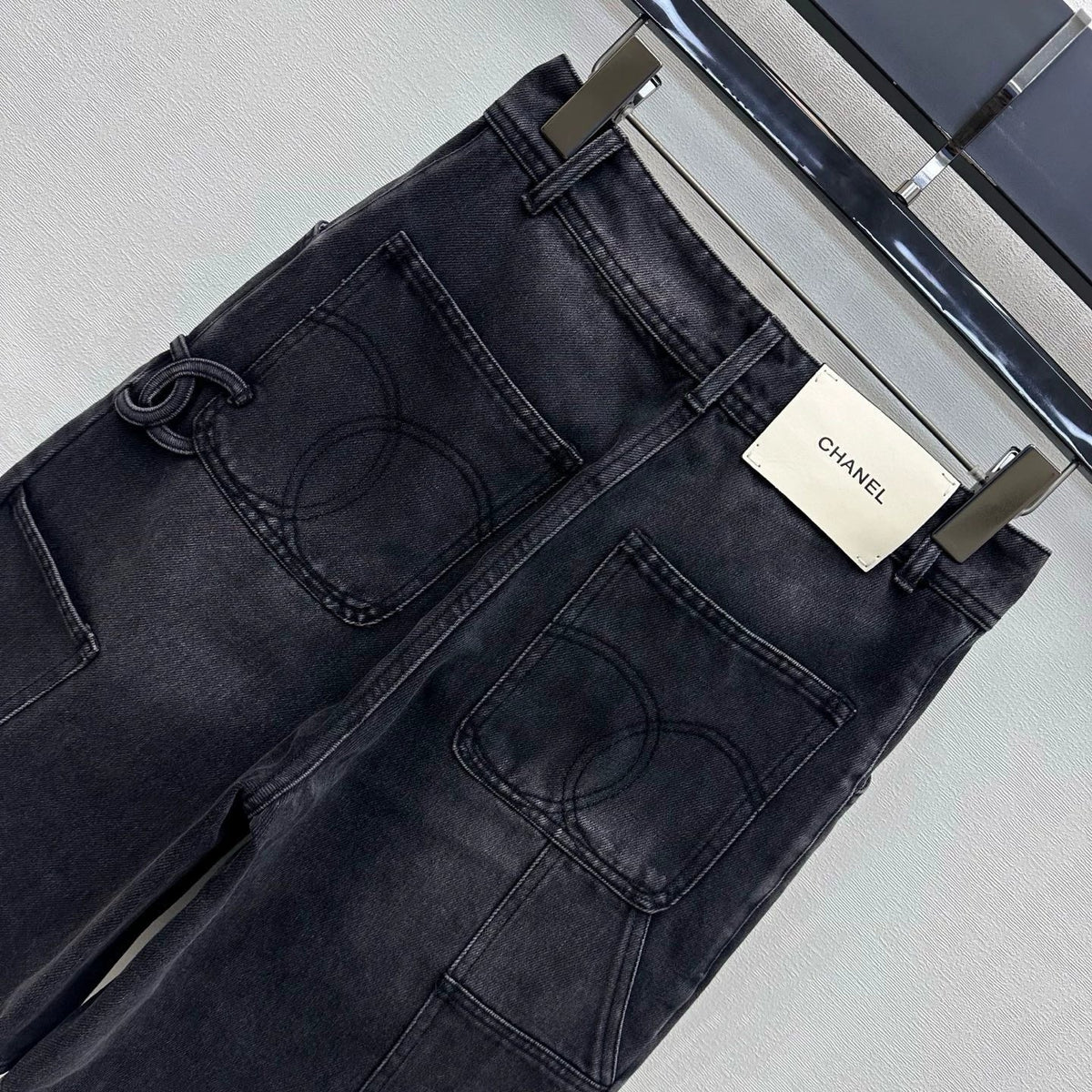Chanel/26 New Straight-Leg Denim Mid-Length Pants