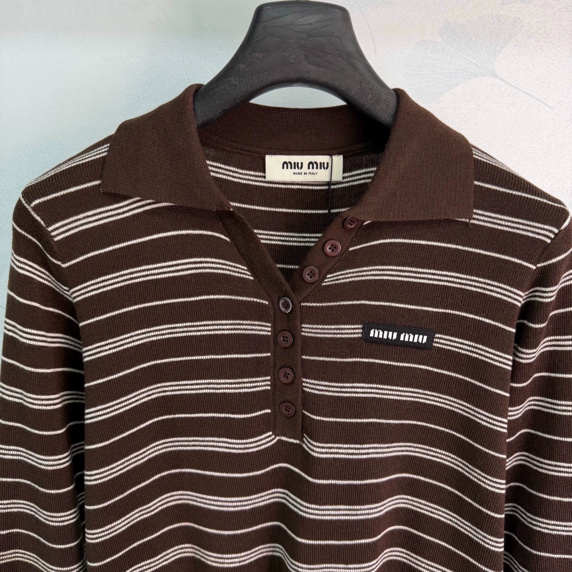 MiuMiu/26 Early Autumn New Knit Polo Shirt