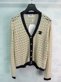 Chanel/26 Early Autumn New V-Neck Sleeveless Knit Cardigan