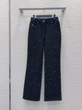 26New Hand-Beaded Denim Jeans