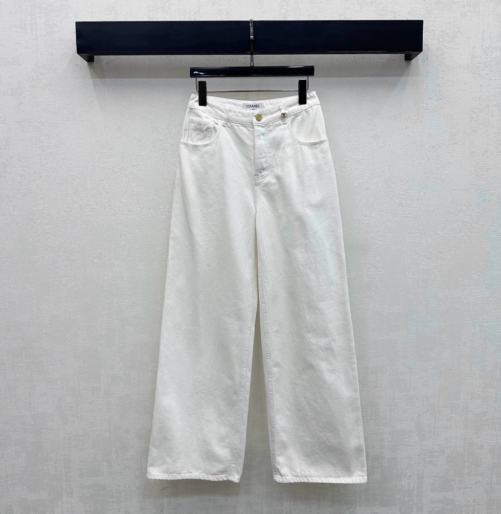 Chanel/26 New Wide-Leg Denim Pants